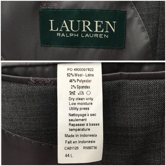 Ralph Lauren Mens Blazer Sport Coat Two Button Casual Jacket Size 44L Wool Suits - Picture 8 of 13